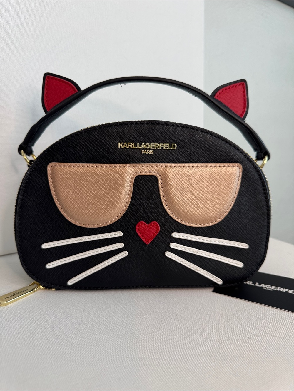 Karl Lagerfeld Paris Maybelle Choupette Cat Top-Handle Crossbody Bag